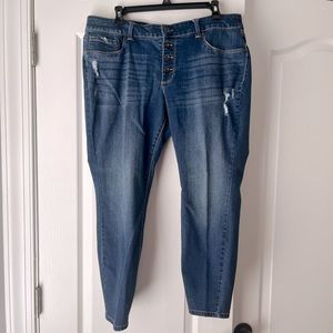 Jessica Simpson Button Fly super skinny jeans. Size 16w